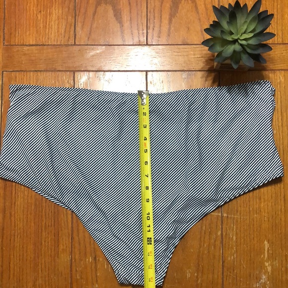 Plus swim bottoms — navy and white stripes - Picture 6 of 6